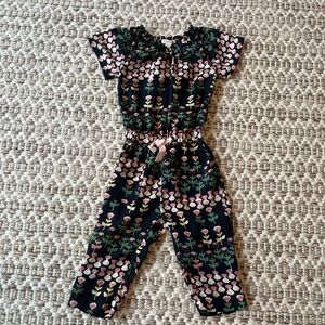 Crewcuts Black Floral Jumpsuit